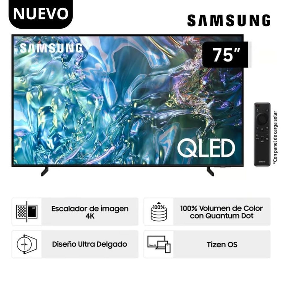 Televisor Samsung 75 QLED 4K Q60D Tizen OS Smart TV 2024