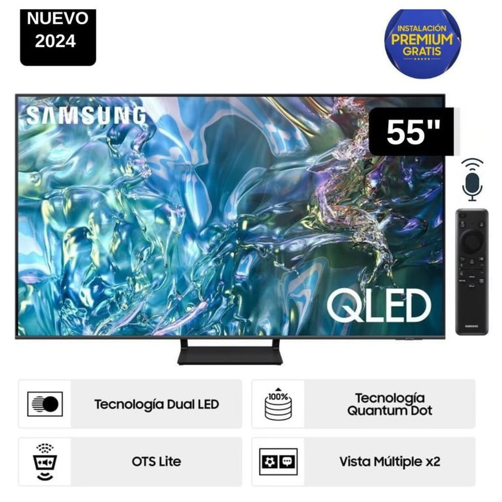 Televisor Samsung QLED Tizen OS Smart Tv 55"" 4K QN55Q65DAGXPE - Nuevo 2024