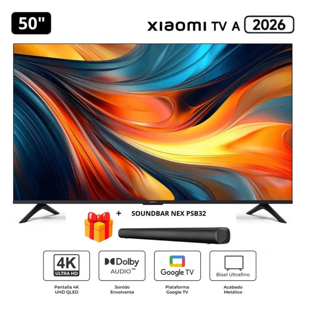 Televisor Xiaomi 50 UHD 4K 2026 + Soundbar Nex