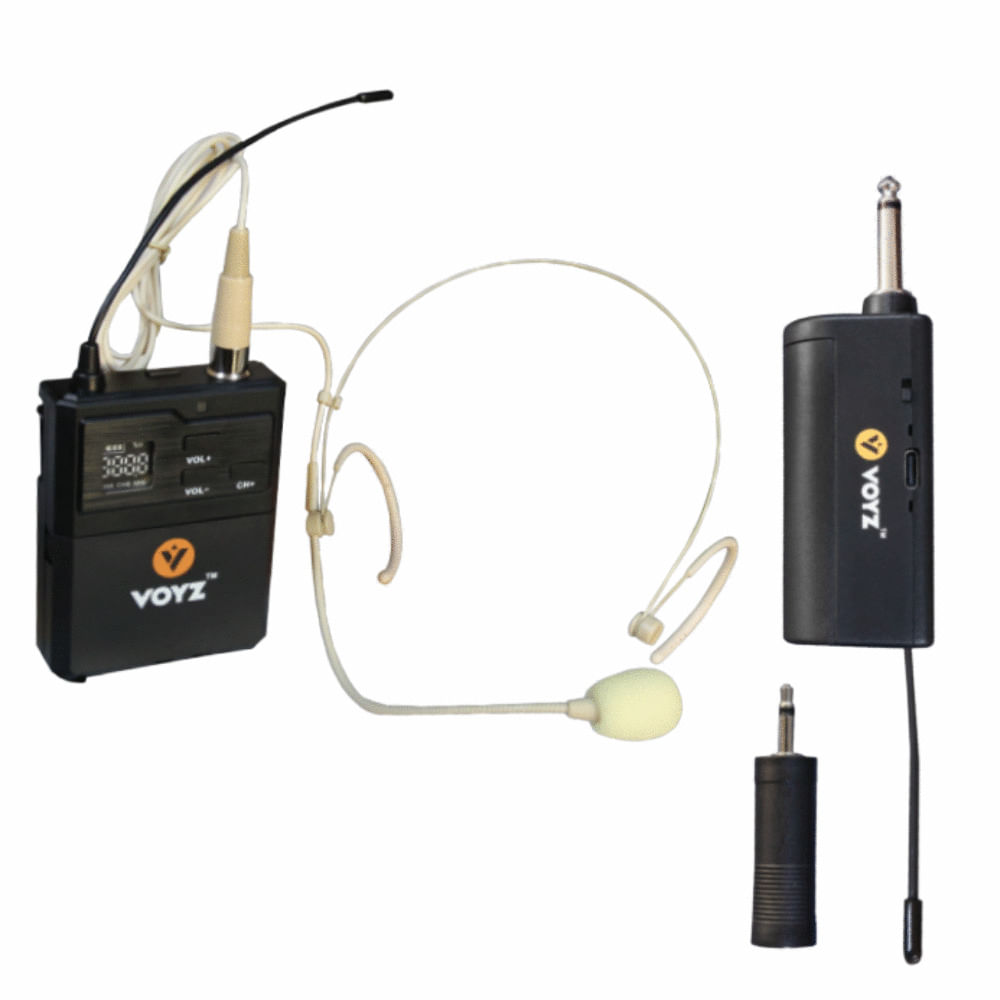 Microfono Inalambrico Uhf Tipo Vincha VOYZ  VZ-WM103-UHF