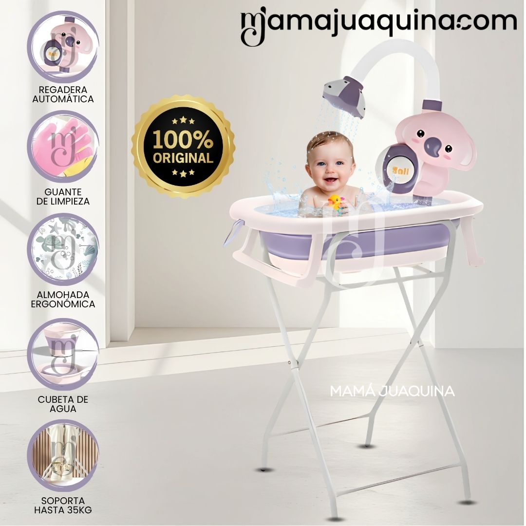 Bañera Plegable con Rack Multiuso SPLASH PRO Purple