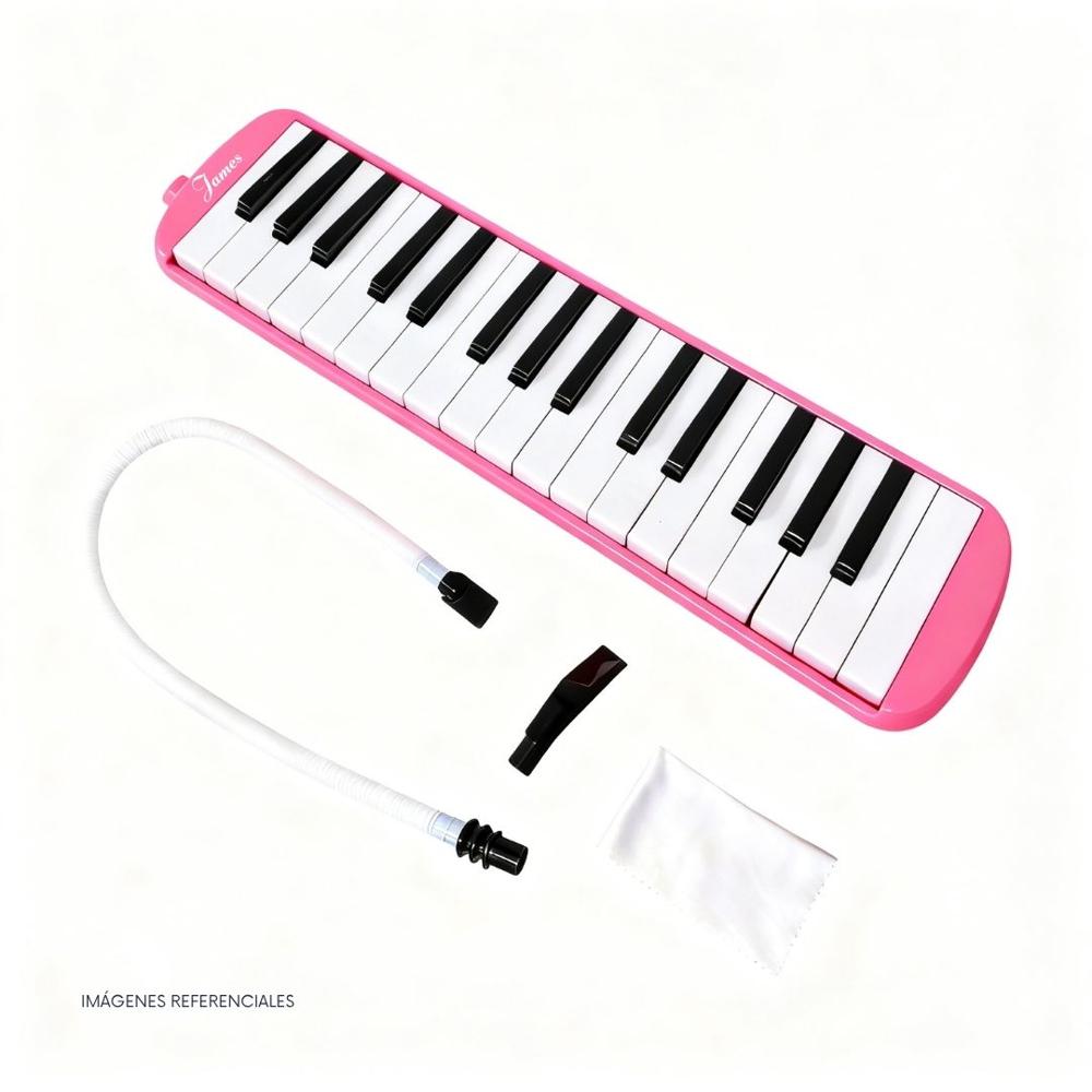 Melódica de 32 teclas James - Color Rosado con Estuche Rígido
