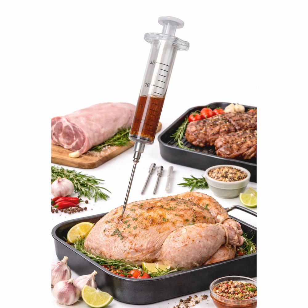 Jeringa Inyectora Carne Pollo Parrilla BBQ