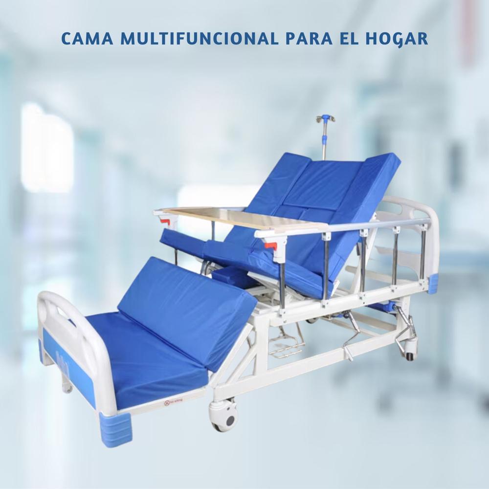 Cama Clinica Manual Multifuncional 4 posiciones con inodoro Importada Completa