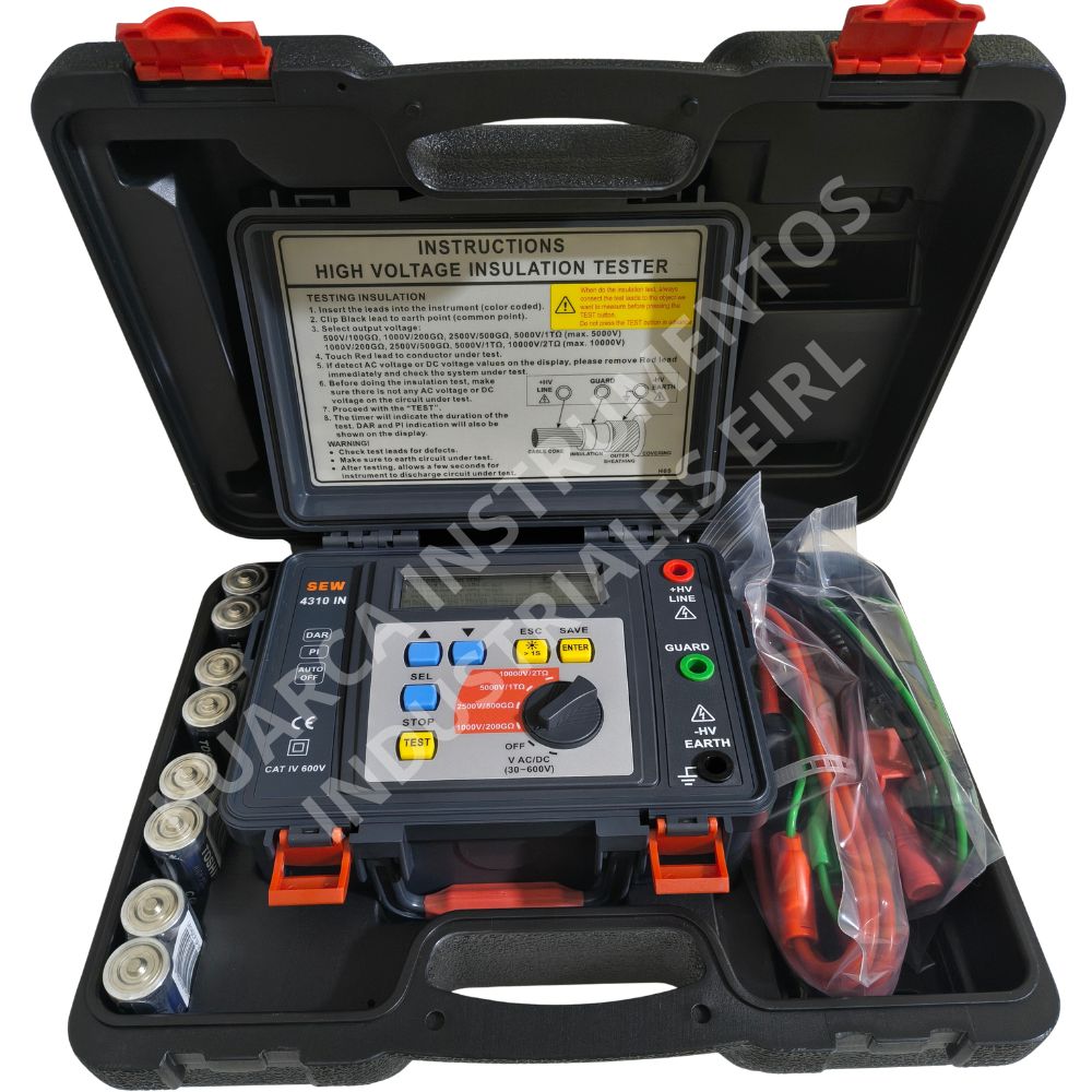 Megóhmetro megometro medidor de aislamiento SEW 4310 IN 10kV 2 Tera Ohm IP65