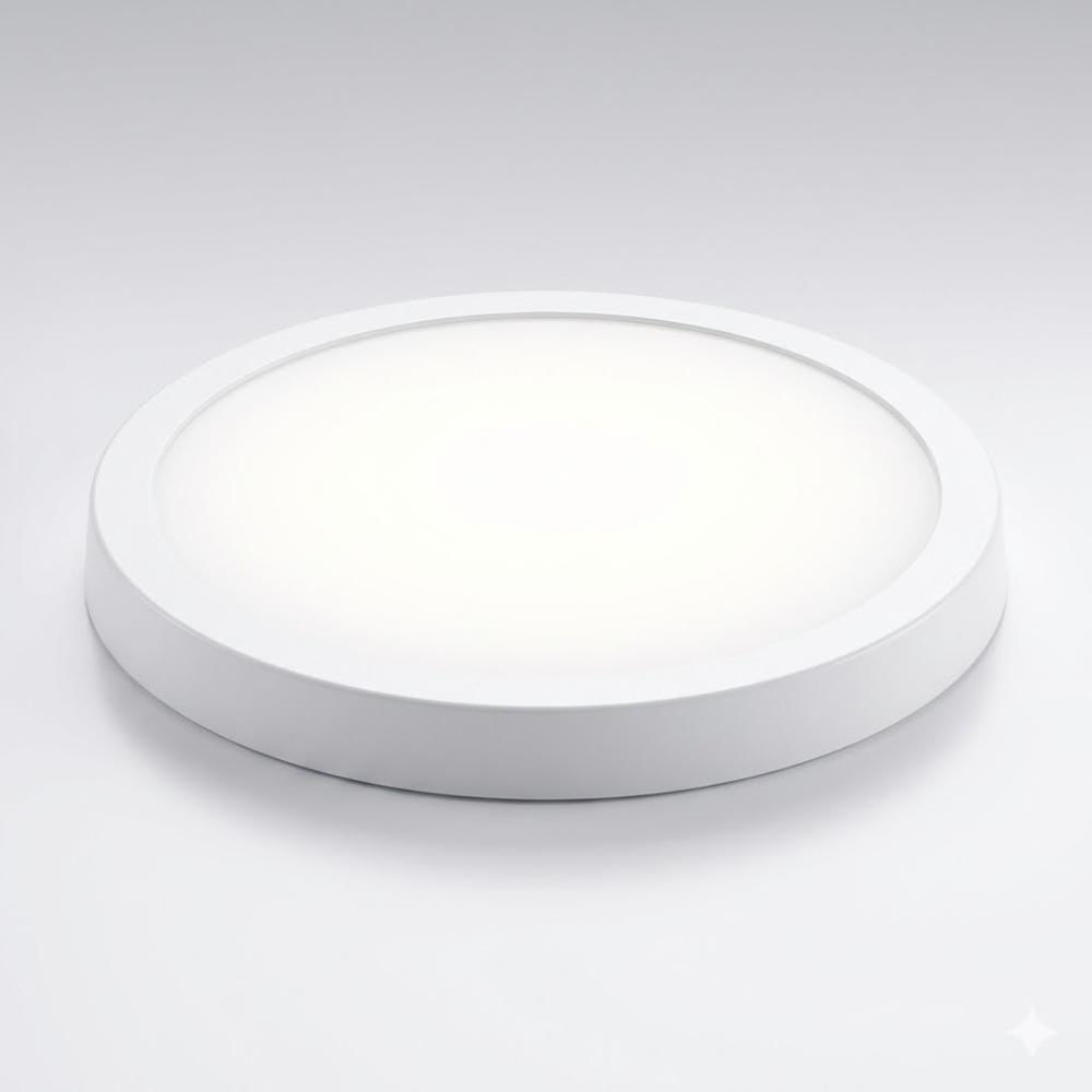 Panel Led Adosable Circular 24w Luz Blanca 6500K De Policarbonato Extraled Panel Led Adosable Circular 24w Luz Blanca 6500K De Policarbonato Extraled