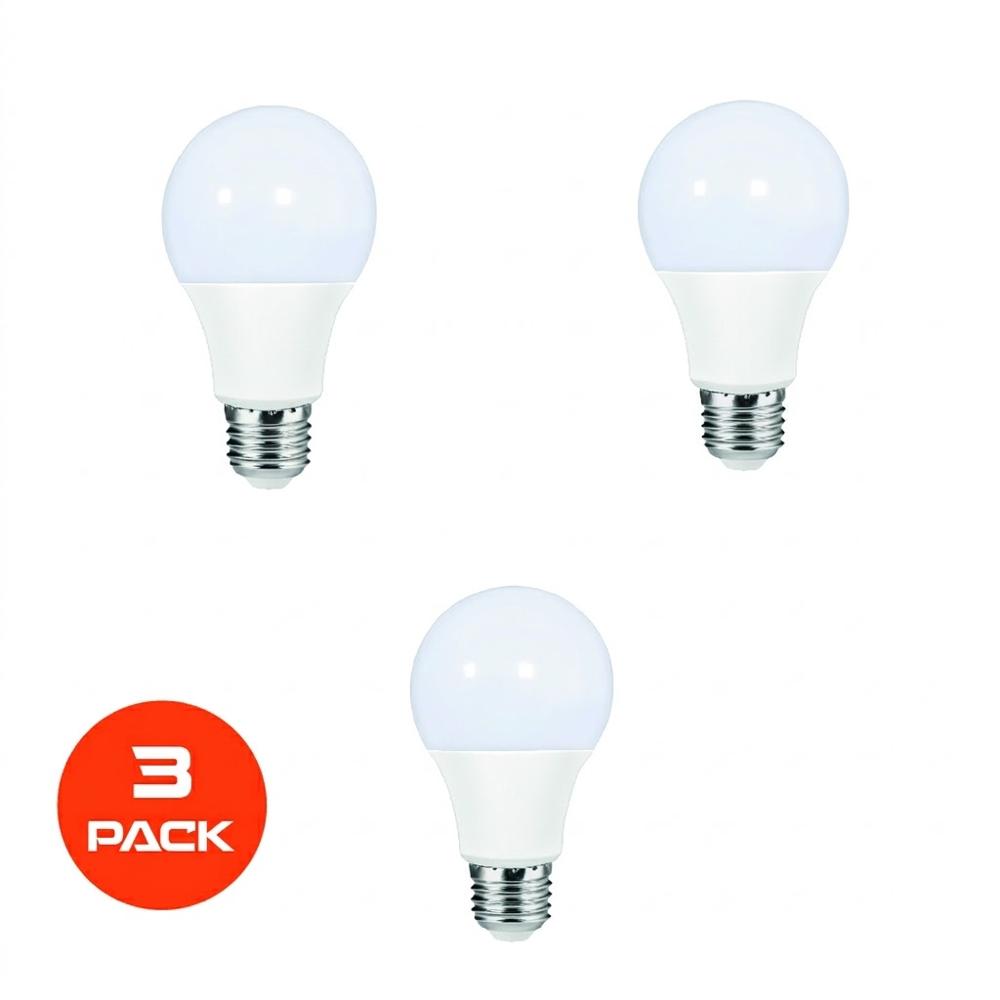 Pack 3 Focos LED 12W Luz Calida ExtraLED E27 3000K Bajo Consumo Pack 3 Focos LED 12W Luz Calida ExtraLED E27 3000K Bajo Consumo