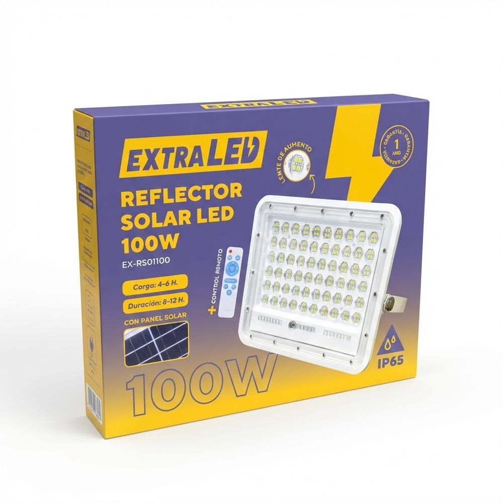 Reflector Solar Led control Remoto 100w - EXTRALED