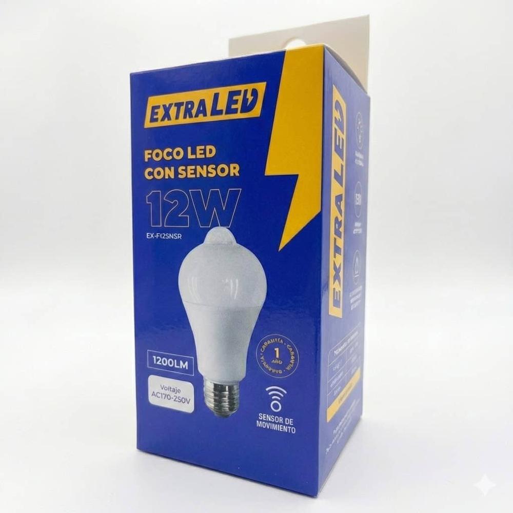 Foco LED Sensor de Movimiento 12W E27 C Radar Extraled Foco LED Sensor de Movimiento 12W E27 C Radar Extraled