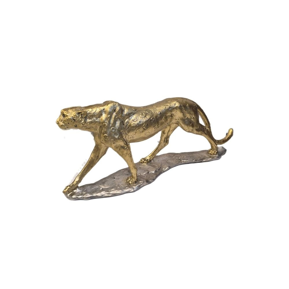 Figura Decorativa Leopardo Dorado - Adorno Elegante para Sala Regalo Ideal Figura Decorativa Leopardo Dorado - Adorno Elegante para Sala Regalo Ideal