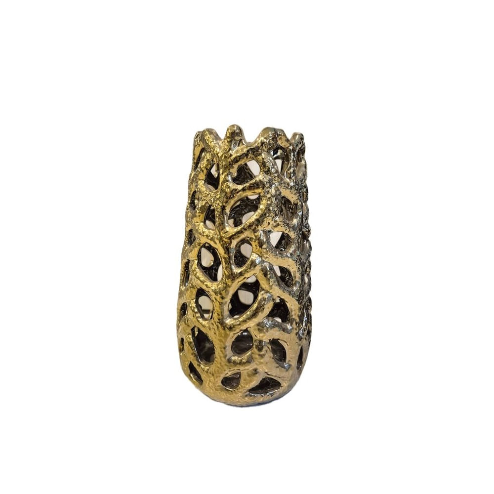 Jarrón Decorativo Dorado Calado Diseño Moderno y Elegante - Adorno Elegante para Sala Regalo Ideal Jarrón Decorativo Dorado Calado Diseño Moderno y Elegante - Adorno Elegante para Sala Regalo Ideal
