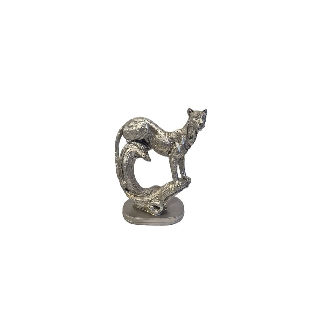Escultura Decorativa Leopardo en Acabado Plateado - Adorno Elegante para Sala Regalo Ideal Escultura Decorativa Leopardo en Acabado Plateado - Adorno Elegante para Sala Regalo Ideal