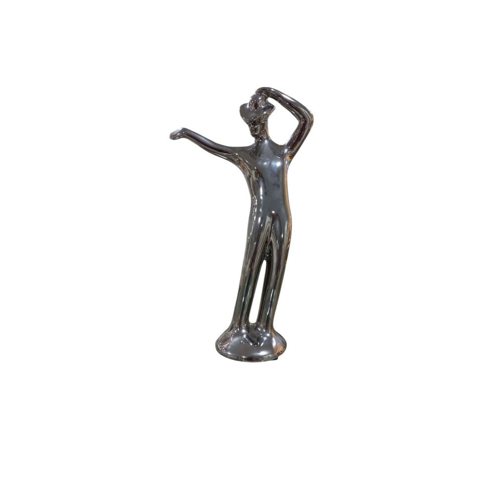 Adorno Decorativo “Rey del Pop” Estilo Artístico Cromado - Adorno Elegante para Sala Regalo Ideal Plateado Adorno Decorativo “Rey del Pop” Estilo Artístico Cromado - Adorno Elegante para Sala Regalo Ideal Plateado
