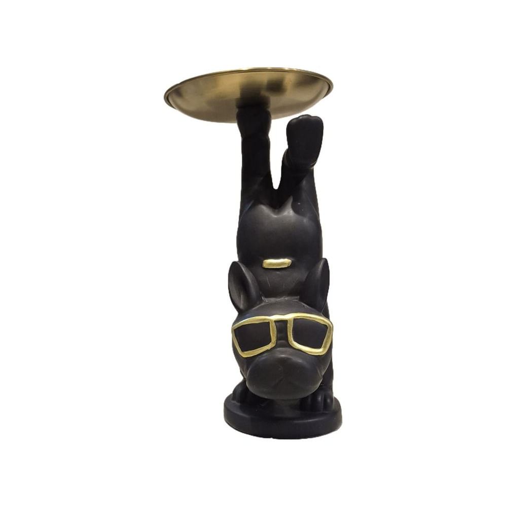 Adorno Decorativo de Perro Moderno con Detalles Dorados - Adorno Elegante para Sala Regalo Ideal Negro Mate Adorno Decorativo de Perro Moderno con Detalles Dorados - Adorno Elegante para Sala Regalo Ideal Negro Mate
