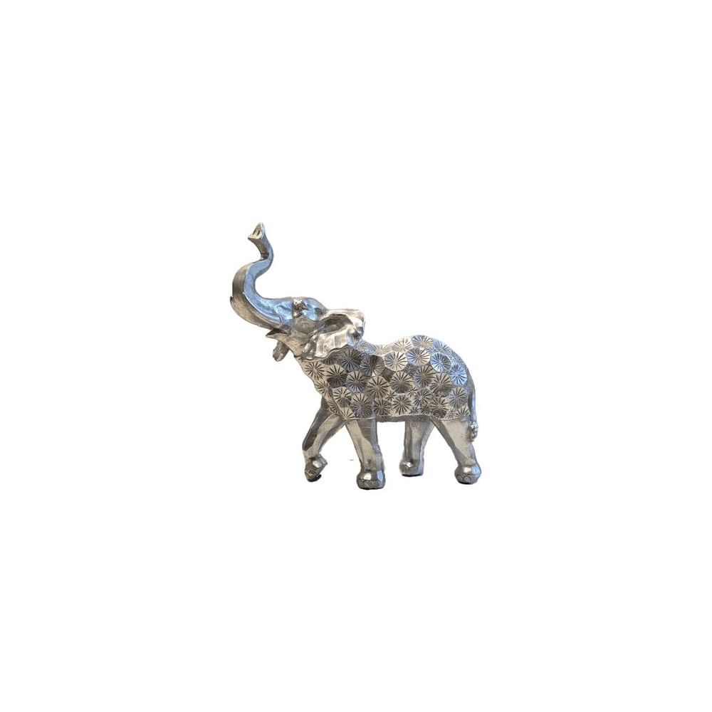Figura Decorativa Elefante Plateado Texturizado - Adorno Elegante para Sala Regalo Ideal Multicolor Figura Decorativa Elefante Plateado Texturizado - Adorno Elegante para Sala Regalo Ideal Multicolor