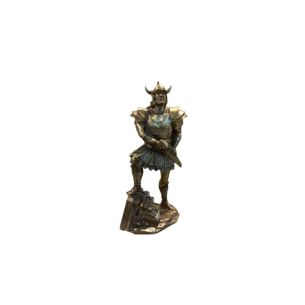 Escultura Decorativa Guerrero Vikingo Dorado - Adorno Elegante para Sala Regalo Ideal Dorado Escultura Decorativa Guerrero Vikingo Dorado - Adorno Elegante para Sala Regalo Ideal Dorado