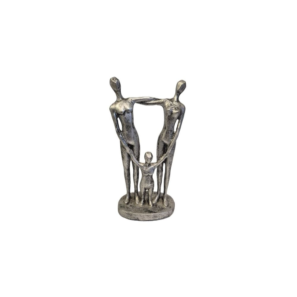 Escultura Decorativa Familiar en Acabado Plateado - Adorno Elegante para Sala Regalo Ideal Escultura Decorativa Familiar en Acabado Plateado - Adorno Elegante para Sala Regalo Ideal