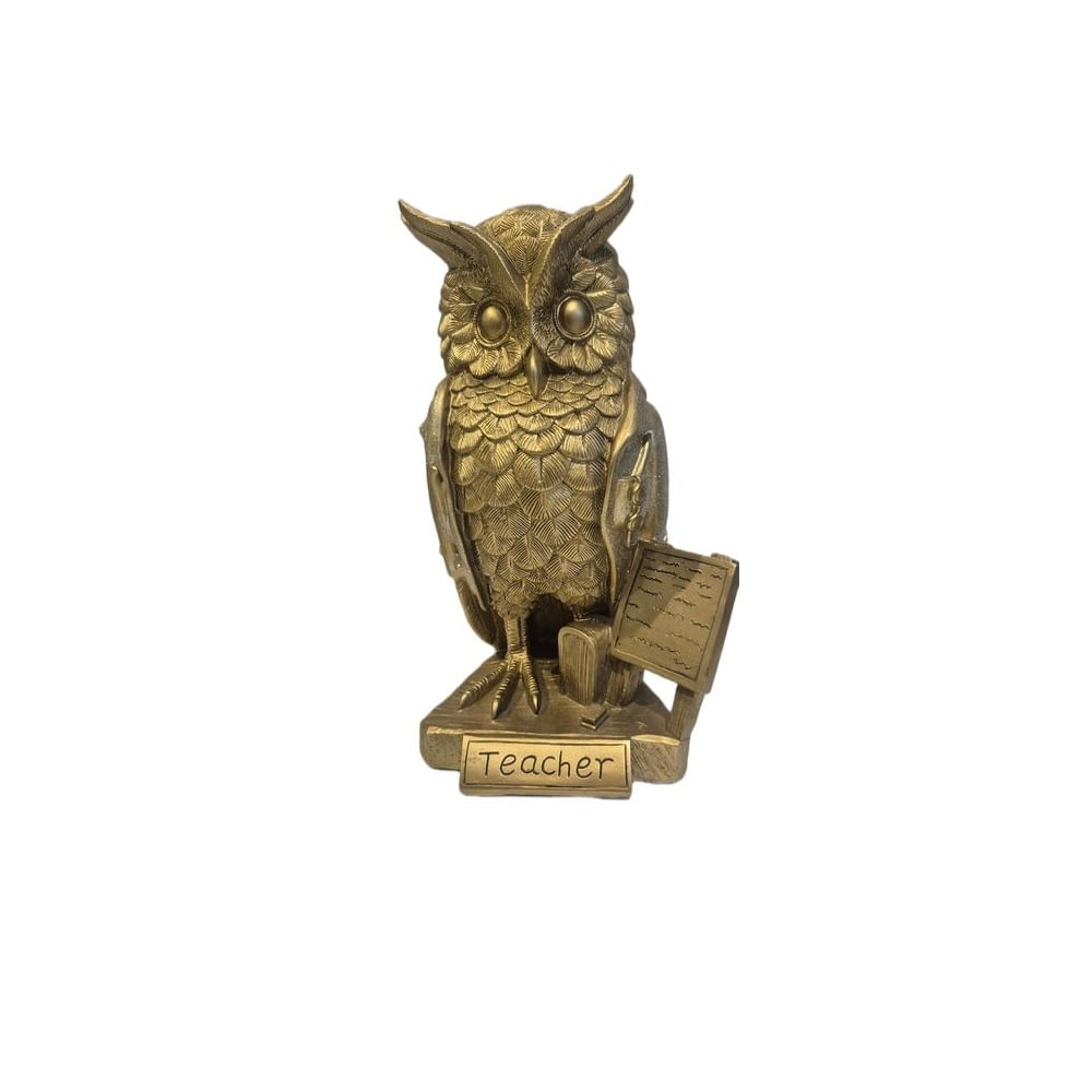 Adorno Decorativo Búho Teacher Figura Dorada Elegante - Adorno Elegante para Sala Regalo Ideal Adorno Decorativo Búho Teacher Figura Dorada Elegante - Adorno Elegante para Sala Regalo Ideal