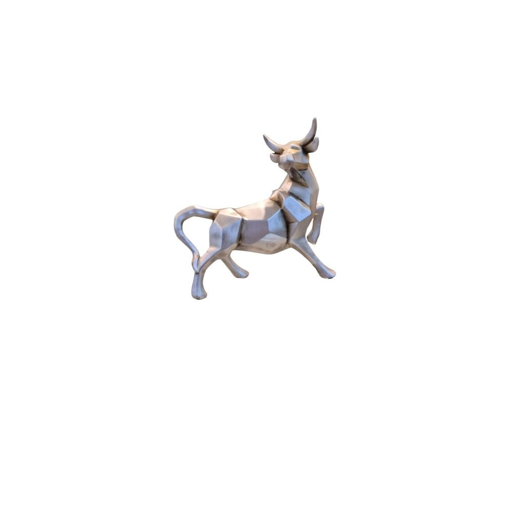 Adorno Decorativo Toro Geométrico Acabado Plateado - Adorno Elegante para Sala Regalo Ideal Plateado Adorno Decorativo Toro Geométrico Acabado Plateado - Adorno Elegante para Sala Regalo Ideal Plateado