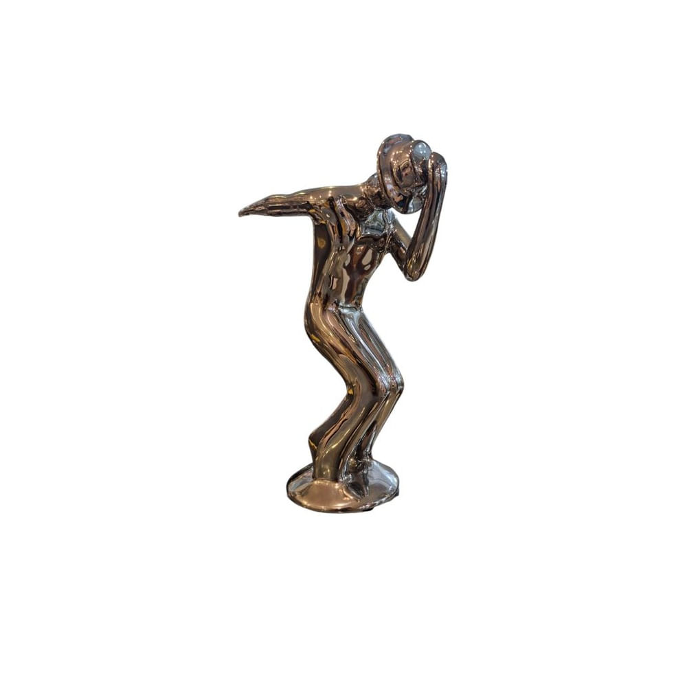 Adorno Decorativo “Rey del Pop” Figura Artística Cromada - Adorno Elegante para Sala Regalo Ideal Plateado Adorno Decorativo “Rey del Pop” Figura Artística Cromada - Adorno Elegante para Sala Regalo Ideal Plateado