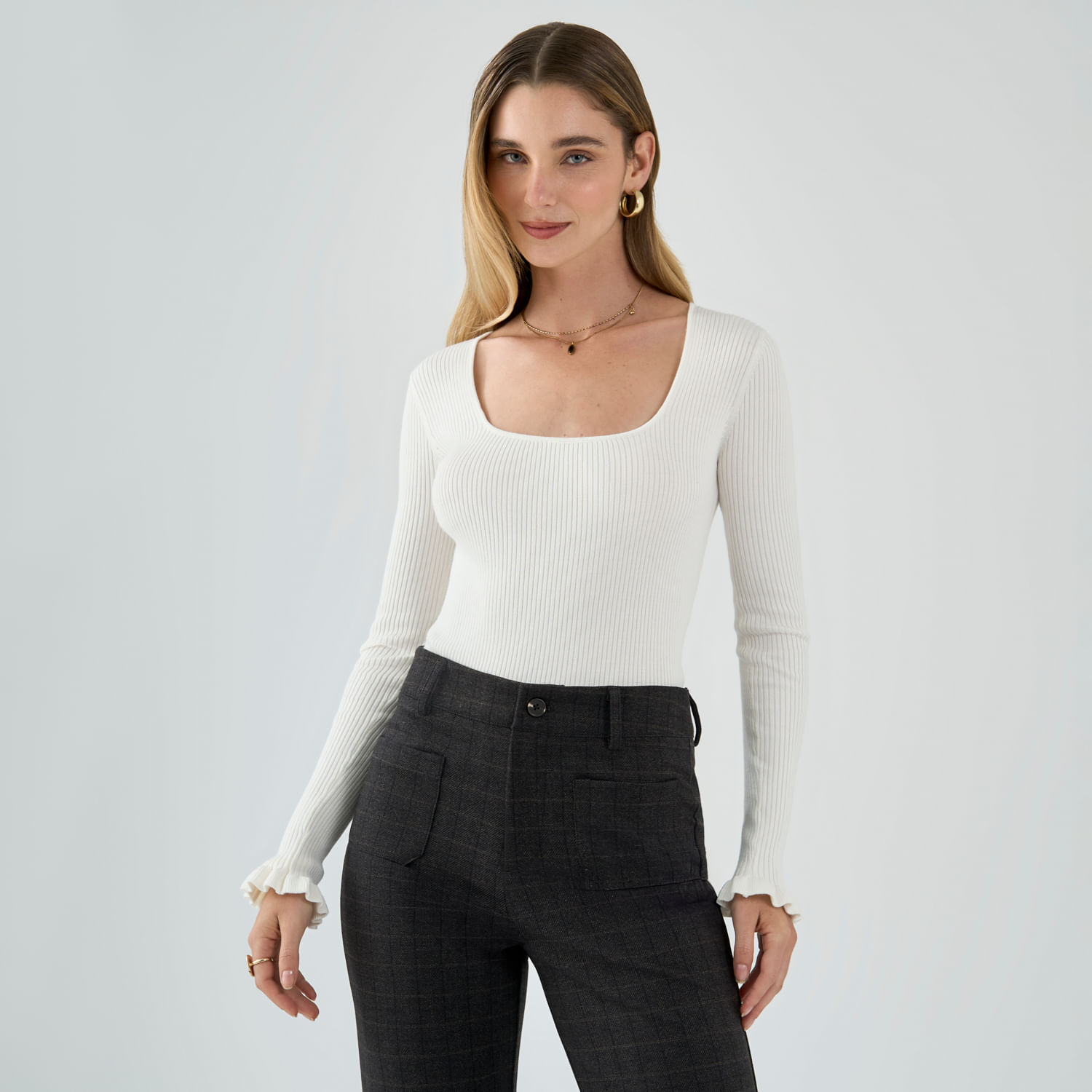 Chompa Mujer Cuff Malabar Manga Larga