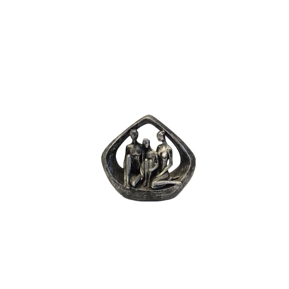 Escultura Decorativa Familiar Moderna en Acabado Plateado - Adorno Elegante para Sala Regalo Ideal Escultura Decorativa Familiar Moderna en Acabado Plateado - Adorno Elegante para Sala Regalo Ideal