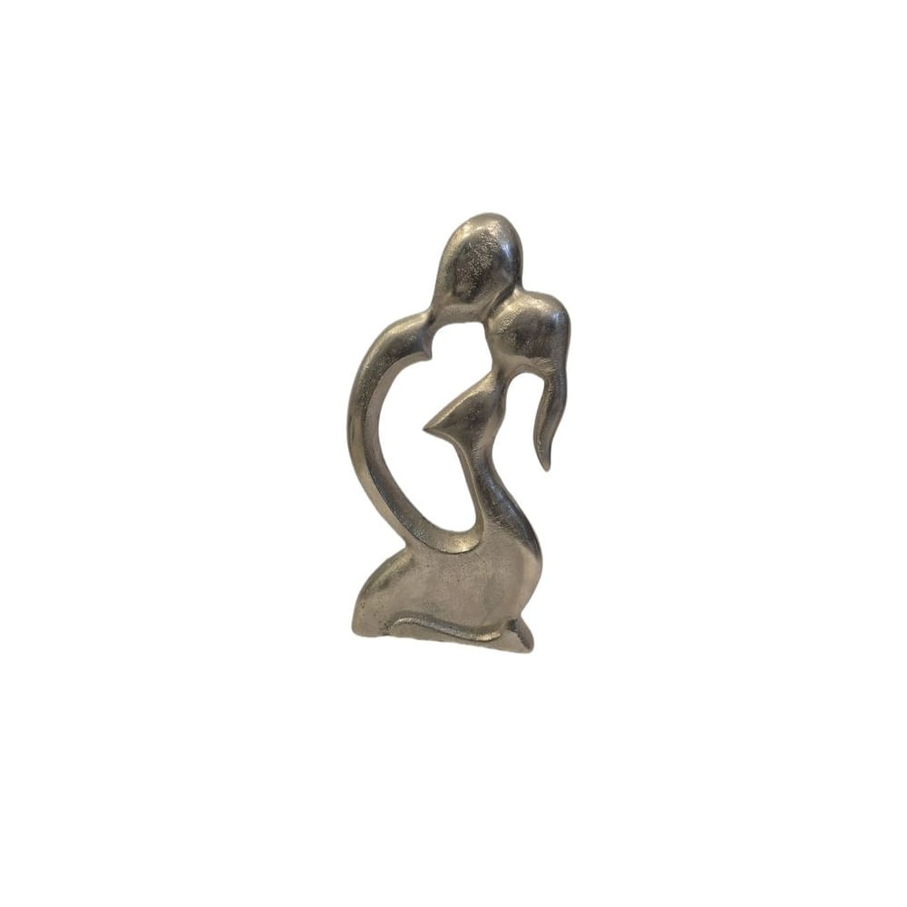 Escultura decorativa abstracta en acabado metálico - Adorno Elegante para Sala Regalo Ideal