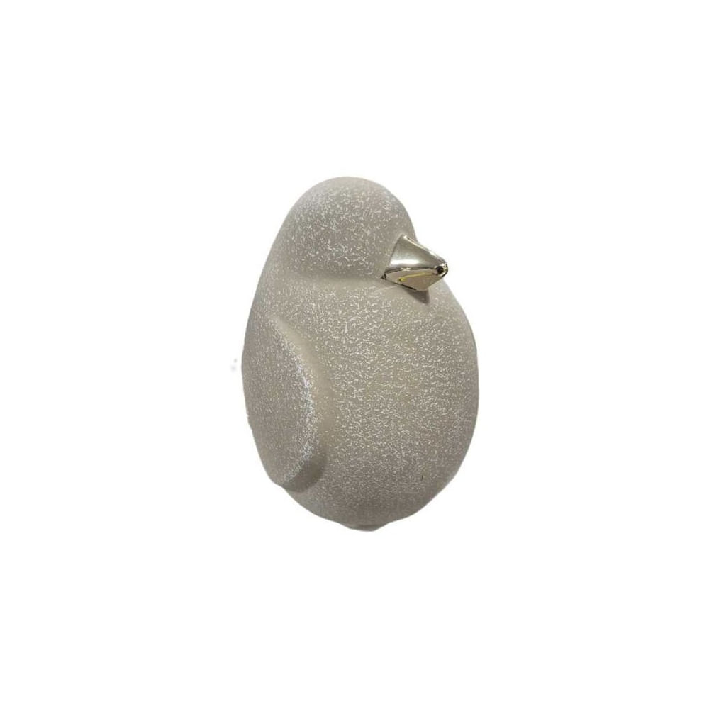 Pajarito Beige con Pico Dorado