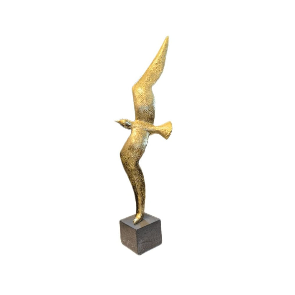 Adorno Decorativo Escultura Ave Dorada - Adorno Elegante para Sala Regalo Ideal