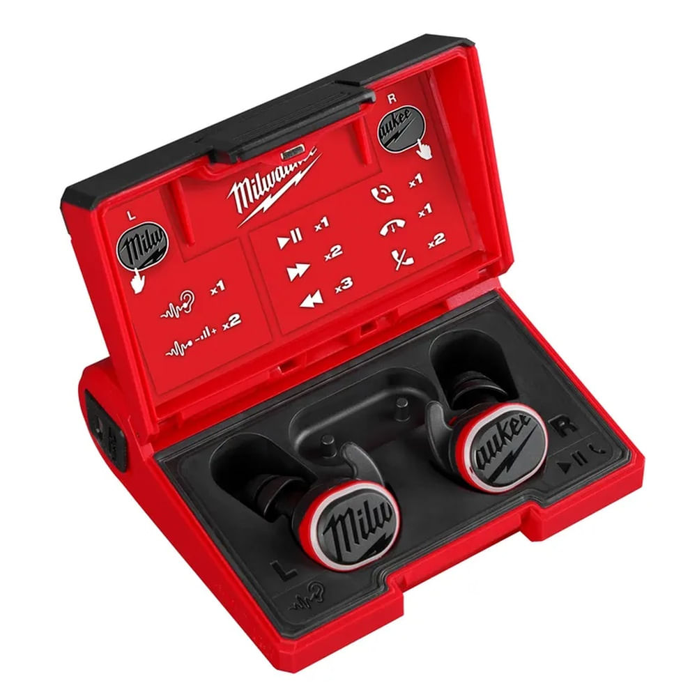 Audifonos Usb Bluetooth para trabajo Milwaukee 2191-21 Standard Rojo