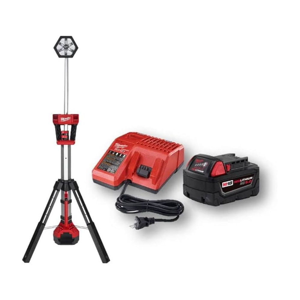 Torre de iluminacion M18™ rocket™con 1 bateria 5ah y cargador 2130-159