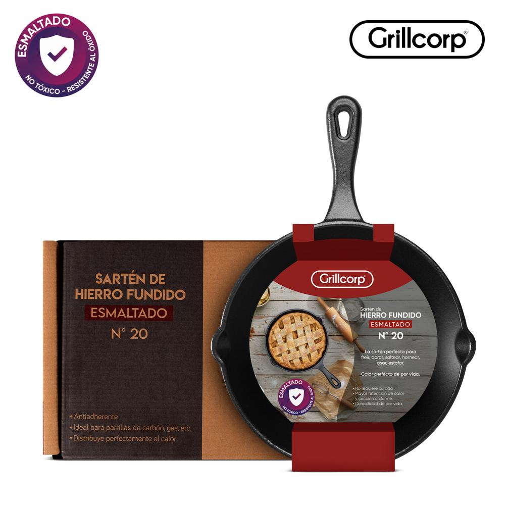 Sarten Grillcorp N20 De Hierro Fundido Esmaltado