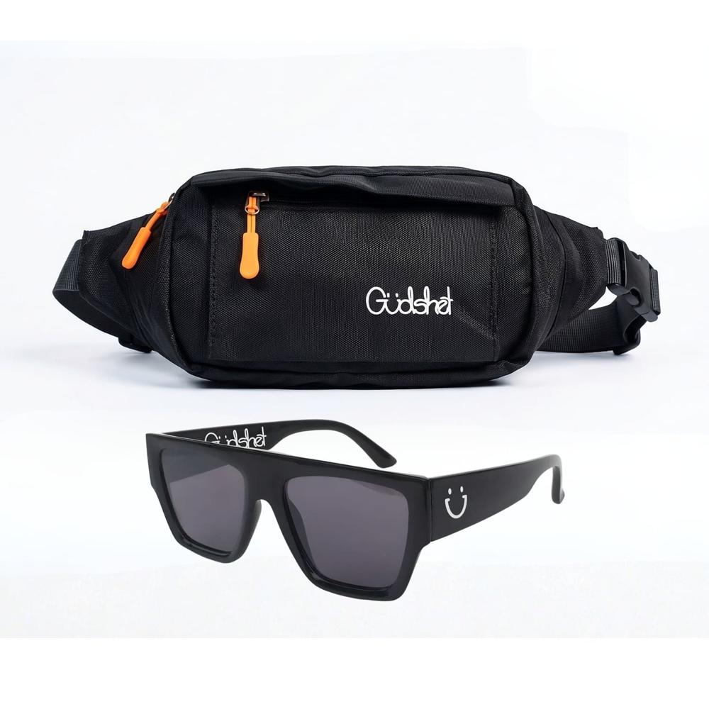 Canguro Gudshet color negro y Lentes de Sol Gudshet GANG UV400