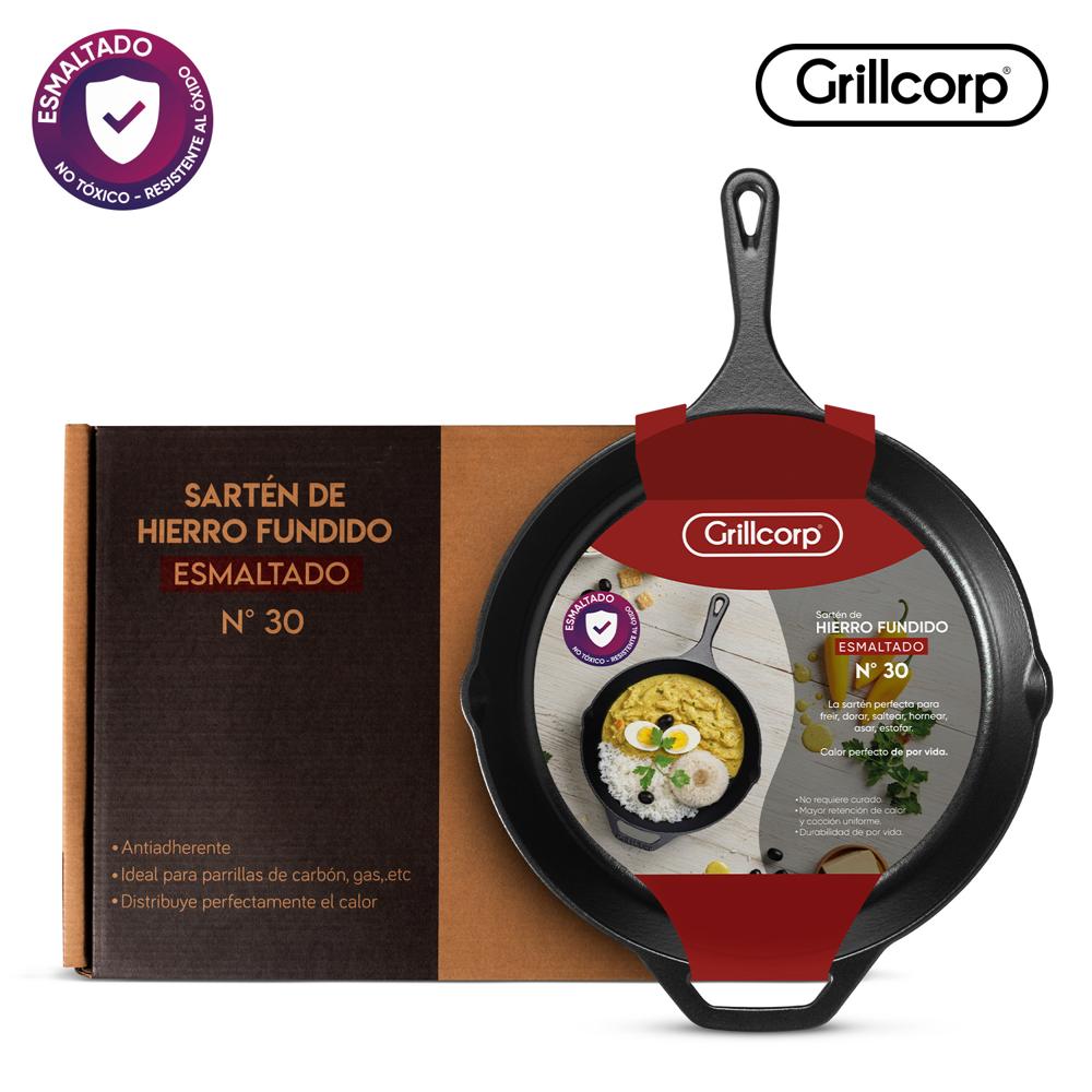 Sarten Grillcorp N30 De Hierro Fundido Esmaltado