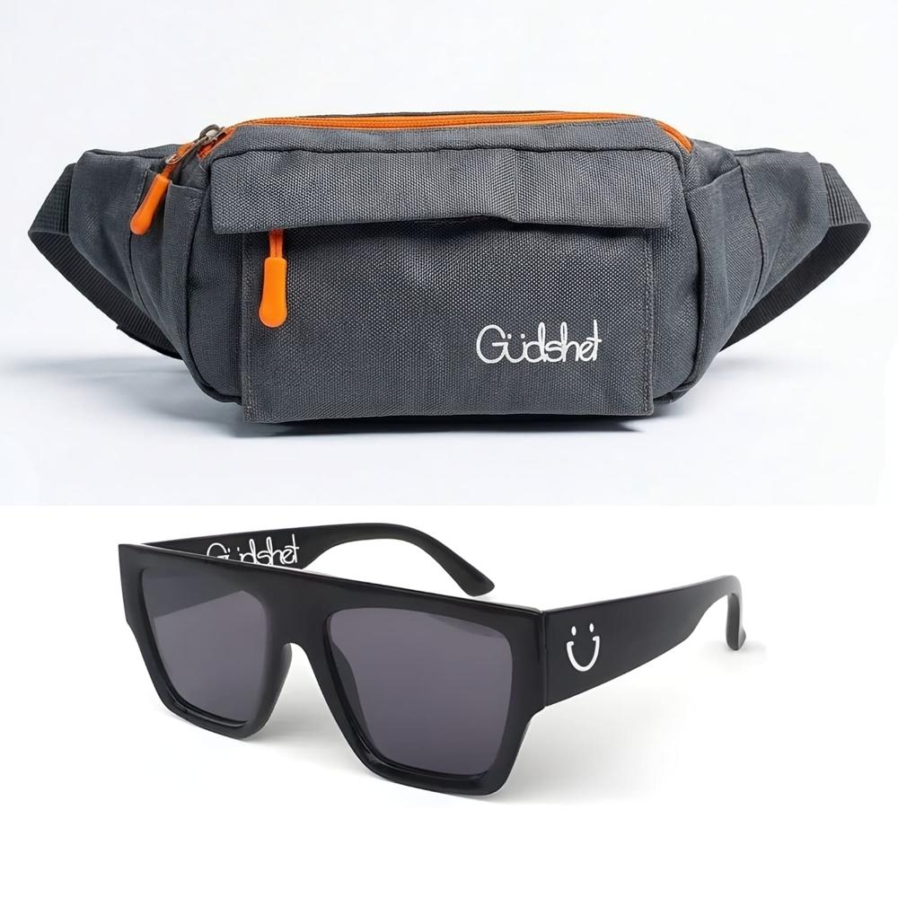 Canguro Gudshet color gris y Lentes de Sol Gudshet GANG UV400