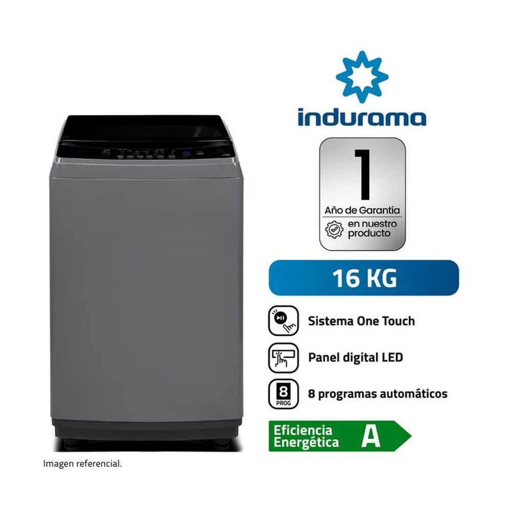 Lavadora Indurama Automat 16 Kg LRI-16DGR