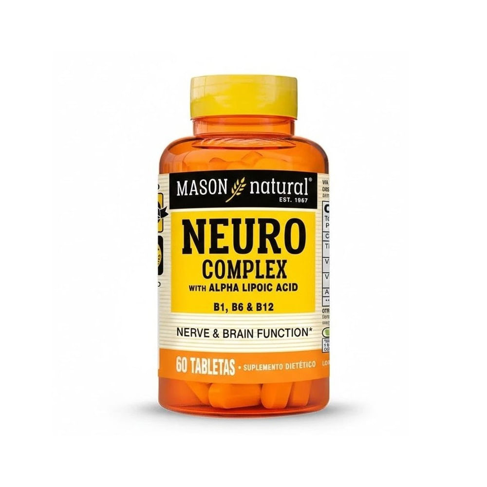 Neuro Complex con Ácido Alfa Lipoico en Tabletas x 60 u - Mason Natural