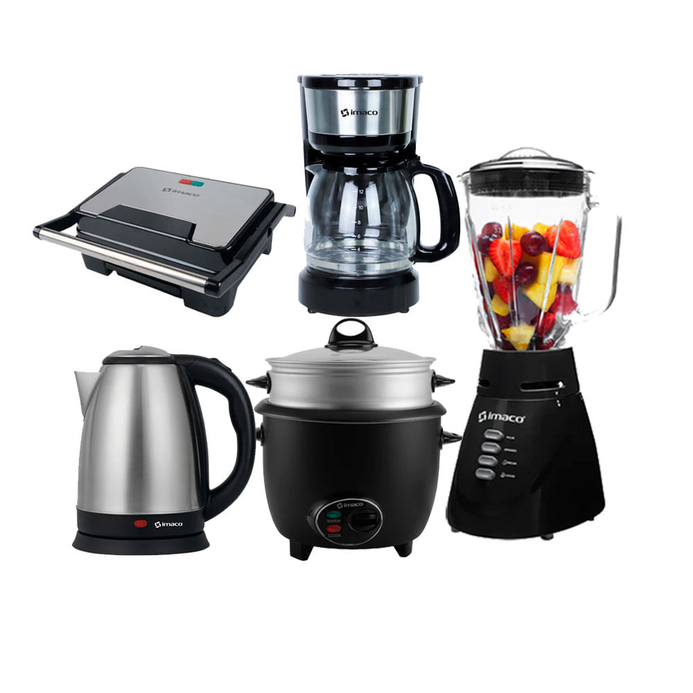 Combo Licuadora Imaco Arrocera Hervidor MiniGrill Cafetera