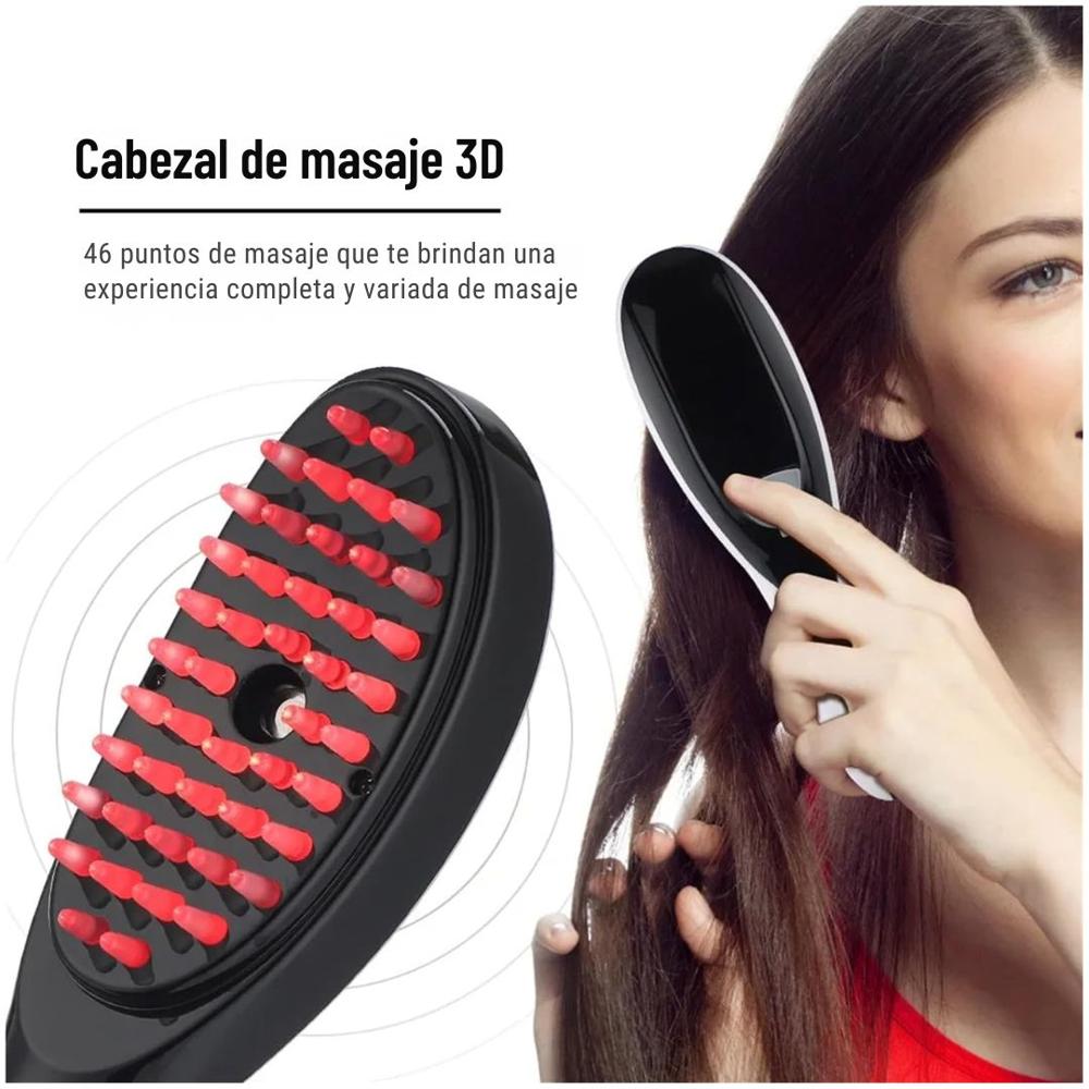 Peine Cepillo Masajeador de cabello 3D para Cuidado  Capilar 2 en 1 Fototerapia