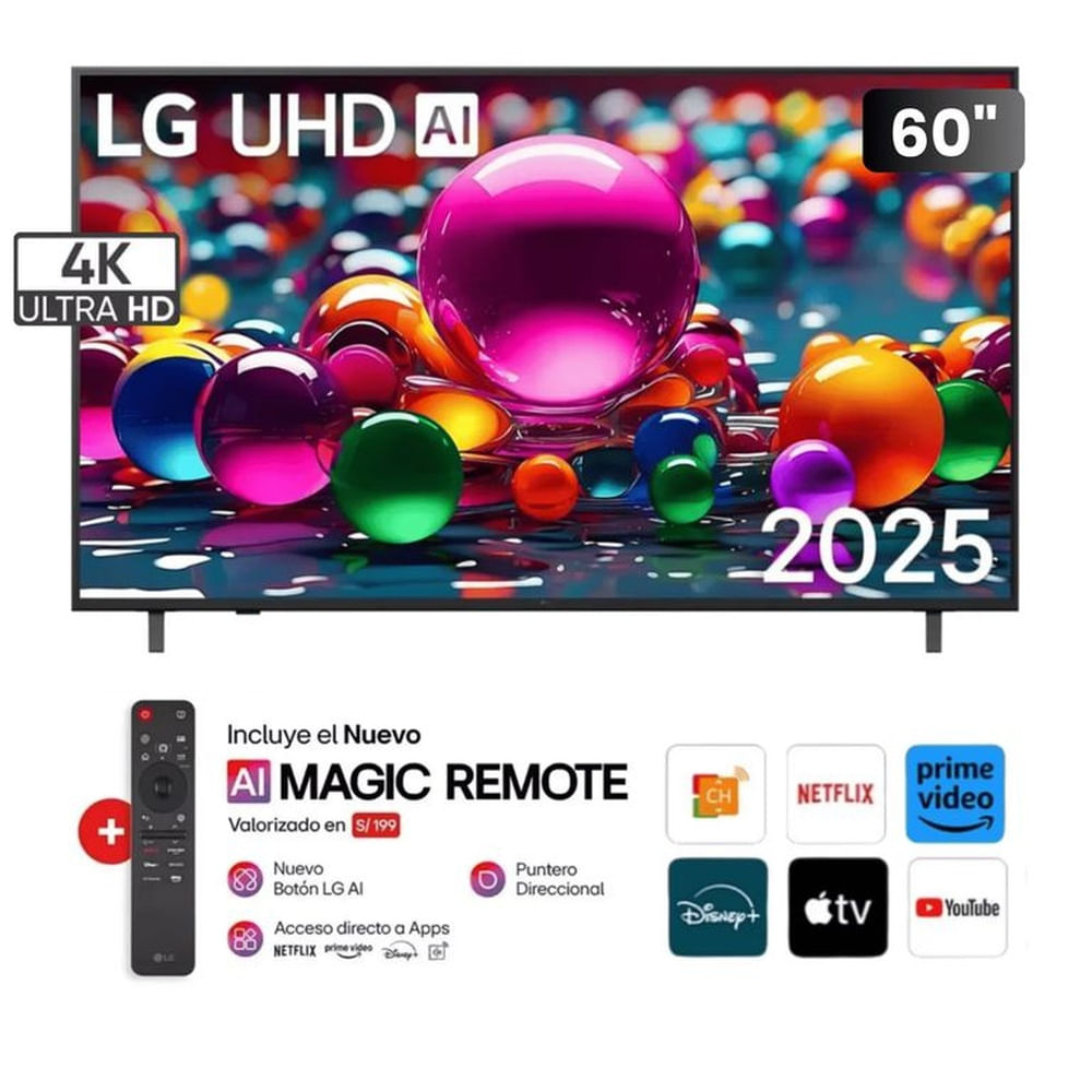 Televisor LG 60 Ai Thinq Smart 4K UHD 60UA8050PSA
