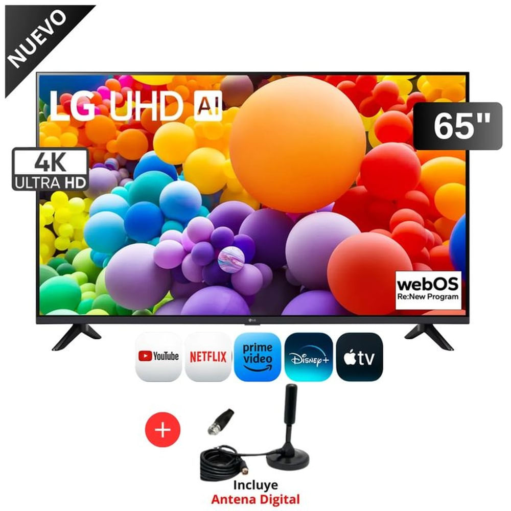 Televisor LG 65 Uhd 4K Webos AI 65UT7300PSA + ANTENA DIGITAL