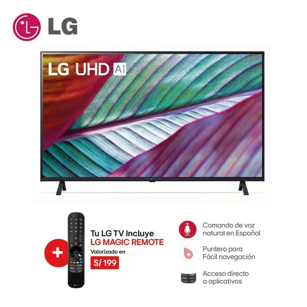 TELEVISOR LG 86 PULG. LED SMART TV UHD 4K CON THINQ AI 86UR8750PSA