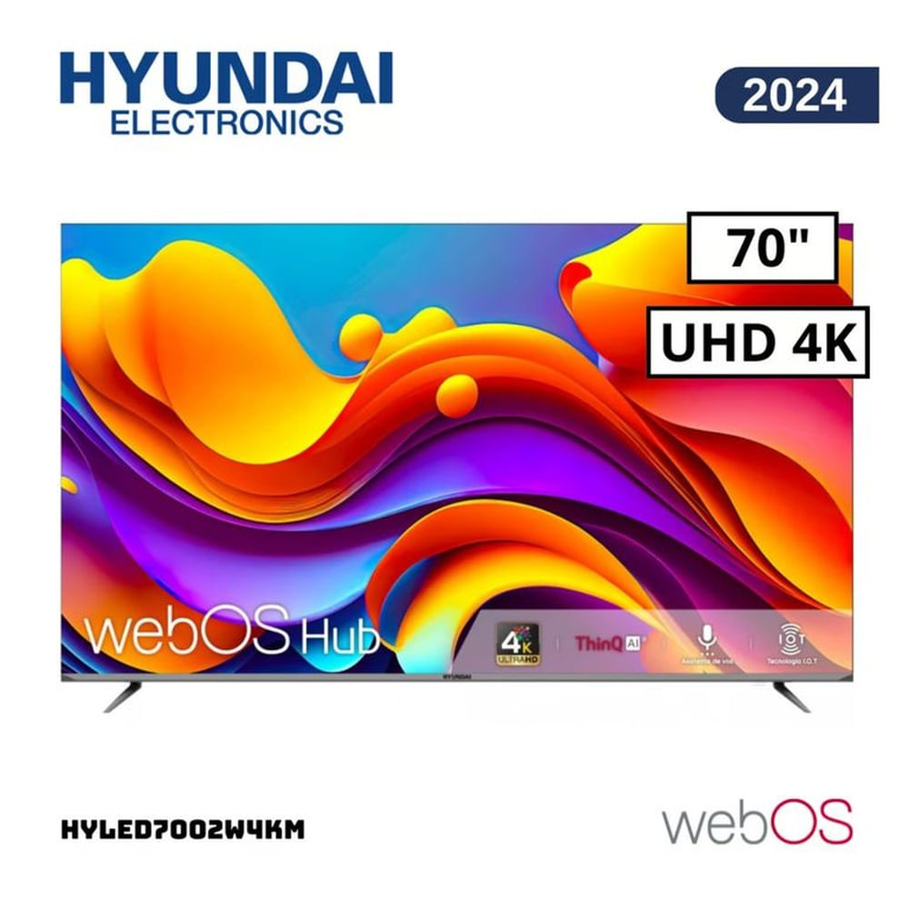 TELEVISOR HYUNDAI 70 SMART TV WEBOS HUB 4K UHD LED  - HYLED7002W4KM