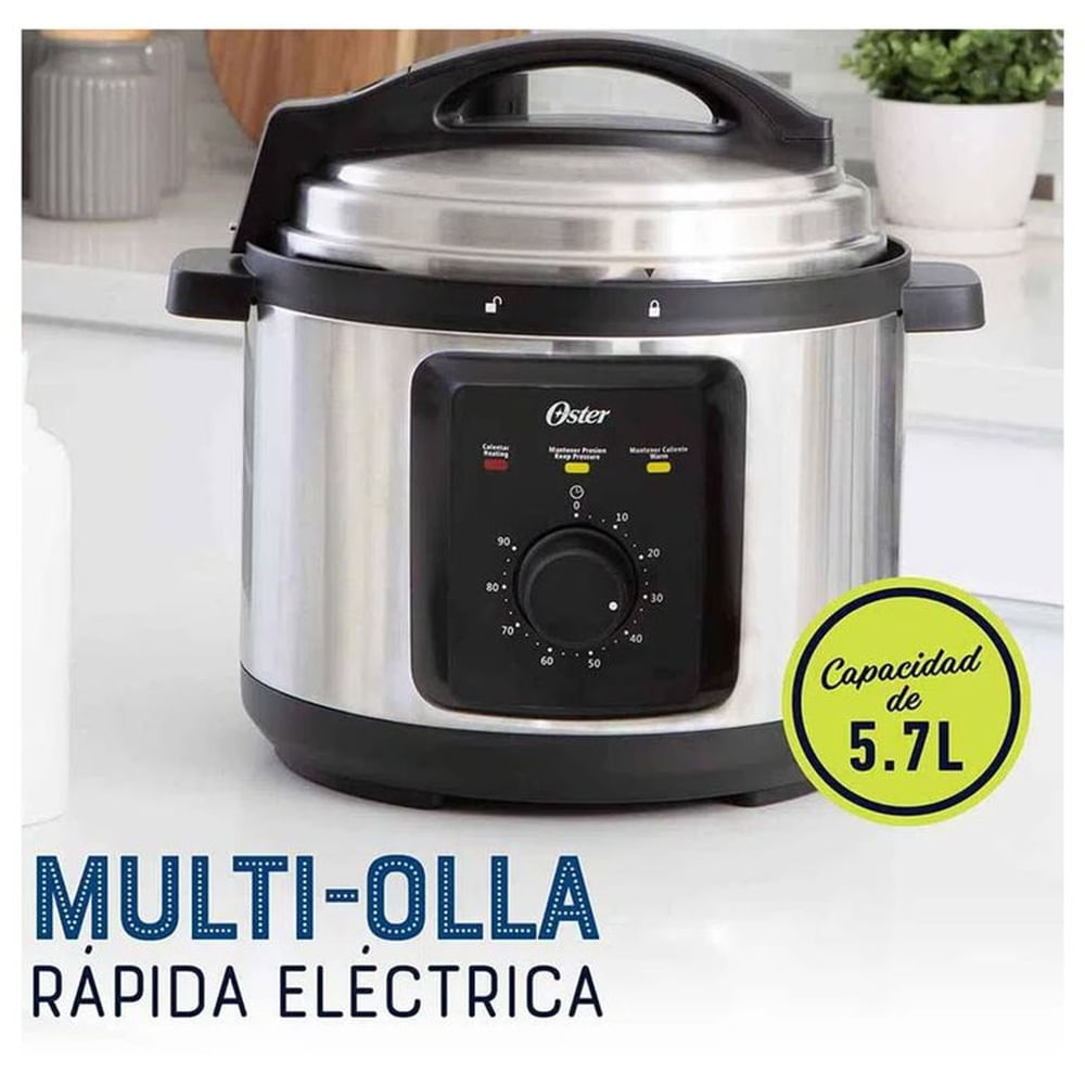 Multi Olla Oster Rápida de Presión Eléctrica Manual 57L CKSTPCEC57M
