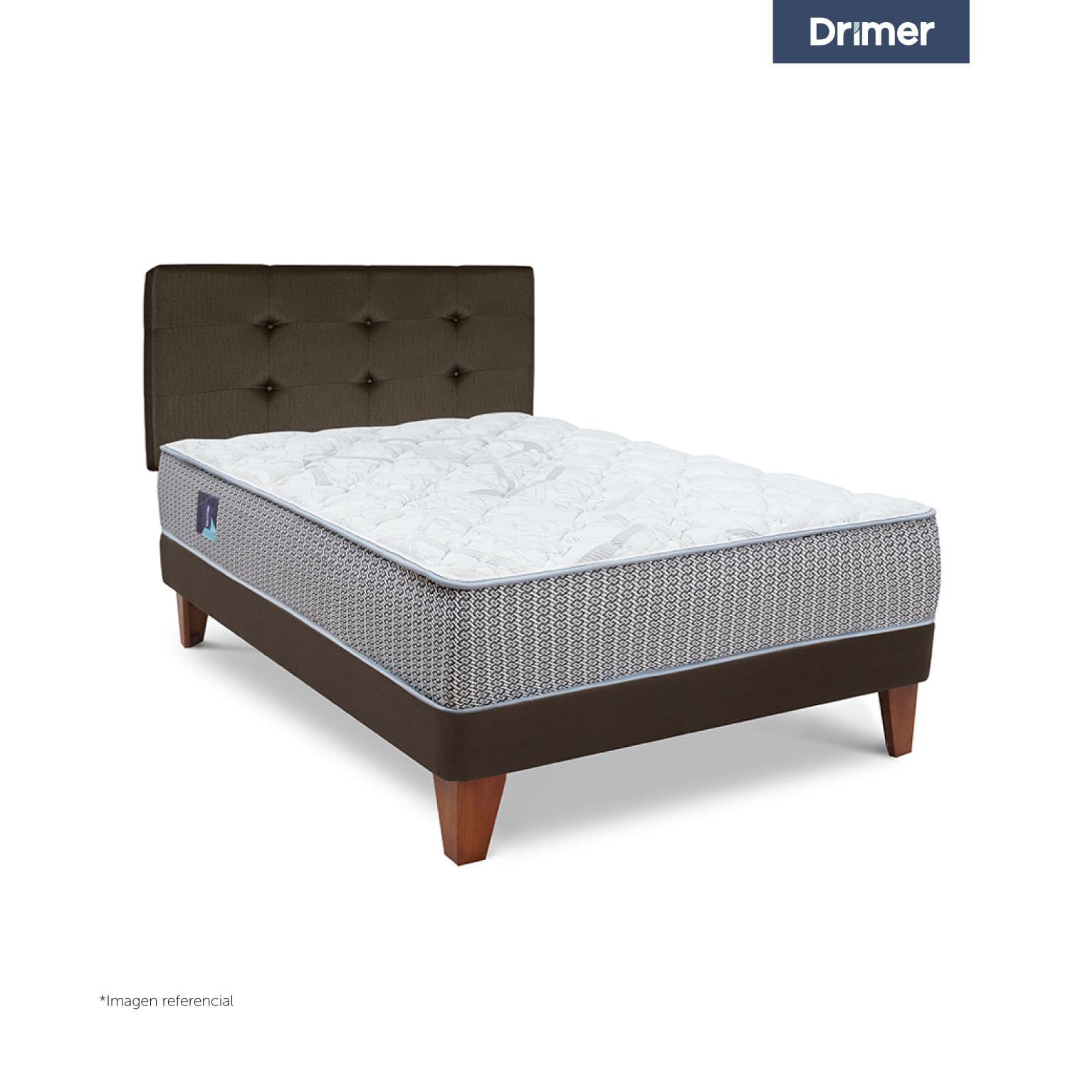 Dormitorio Gold Pocket Novo 1.5 Plazas Alfa Marrón