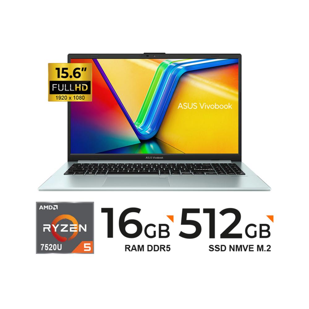 LAPTOP ASUS VIVOBOOK E1504FA-NJ545 15.6 FHD IPS  RYZEN 5-7520U 16GB 512GB SSD  FREEDOS