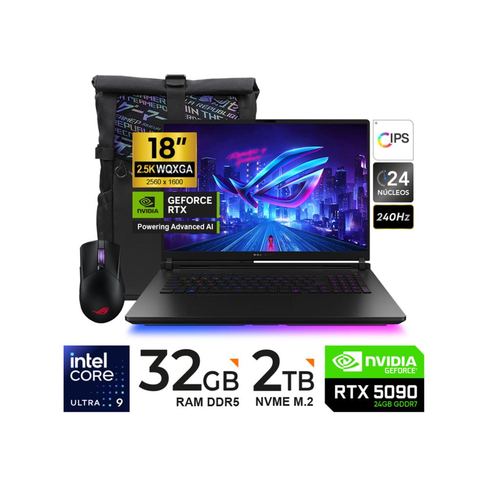 LAPTOP ASUS ROG STRIX SCAR 18 ULTRA 9 275HX 2TB SSD 32GB RTX5090 24GB