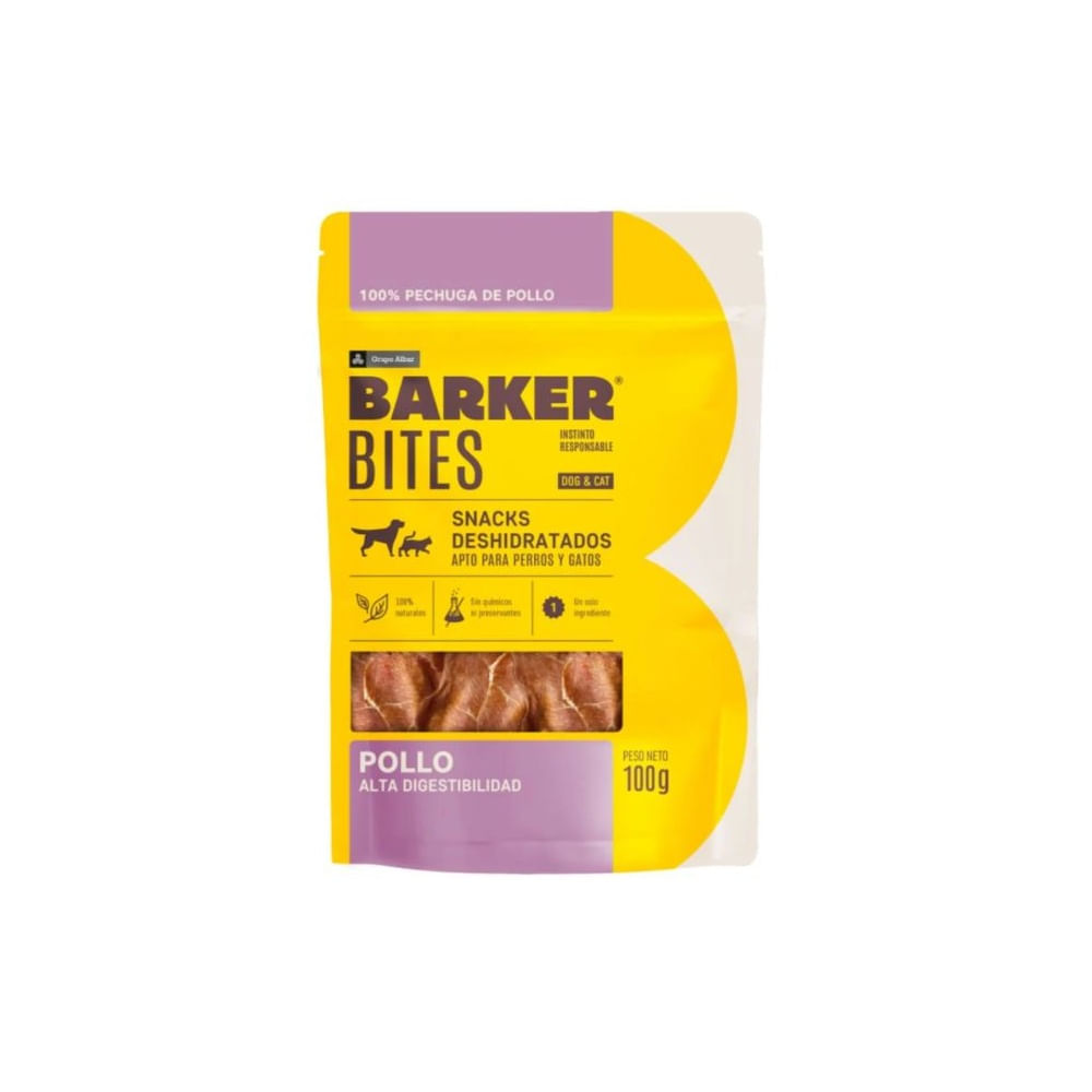 Pechuga de Pollo Deshidratada Barker Bites Snacks Naturales Pechuga de Pollo Deshidratada Barker Bites Snacks Naturales