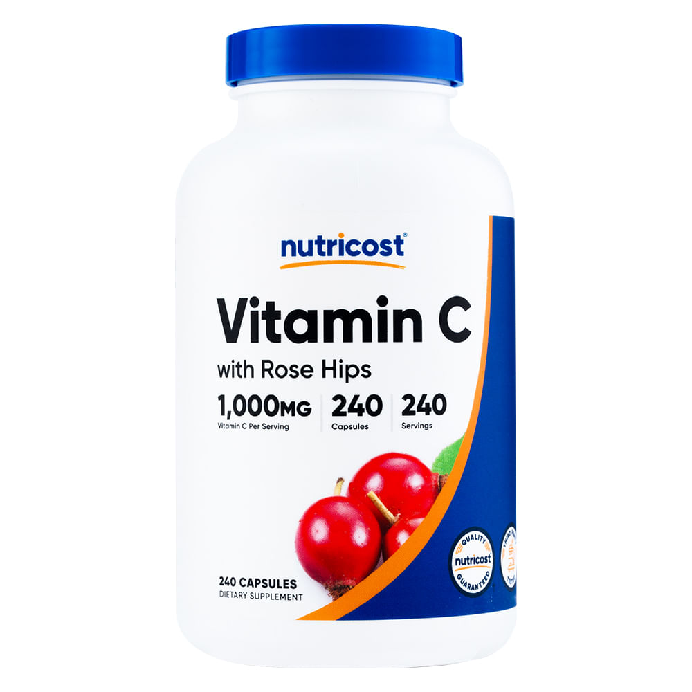 Vitamina C - Rosa Mosqueta - Nutricost - 240 Cápsulas