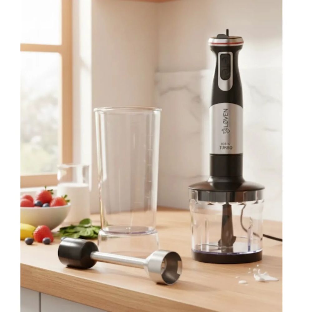 BATIDORA INMERSIÓN LOVEN MP800-CLA 800W 1L  MULTIFUNCIÓN ACERO